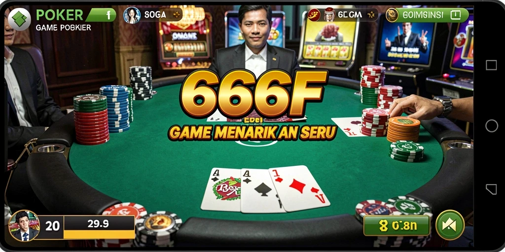 Tampilan permainan Poker yang menawan di 666F.