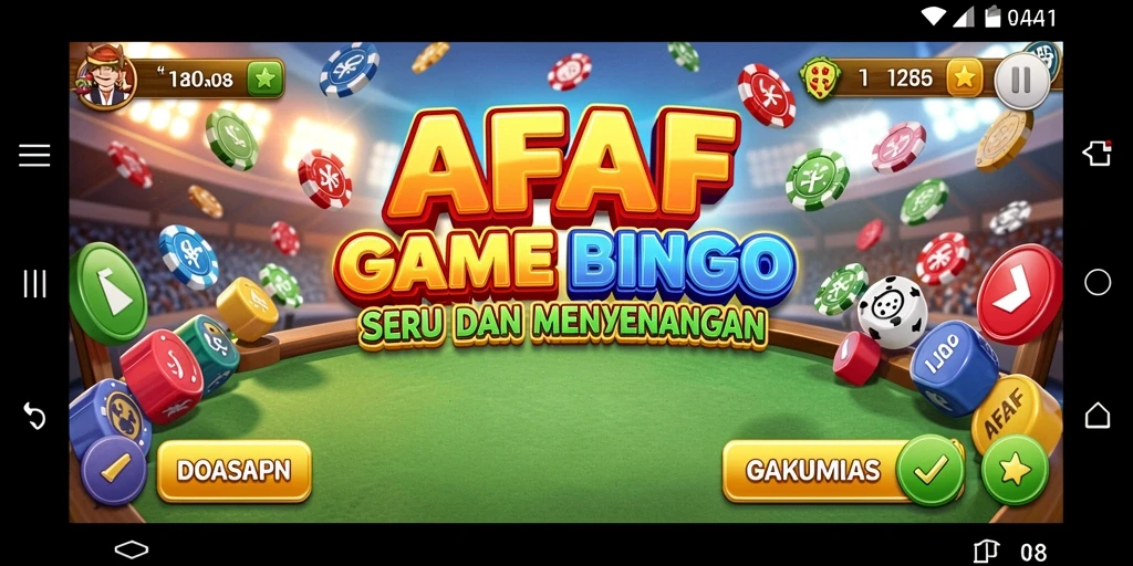 Screenshot AFAF menampilkan gameplay Bingo yang menarik dan penuh warna.