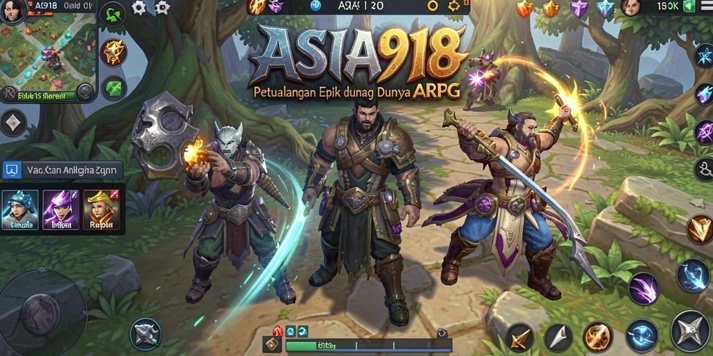 Tampilan utama gameplay ASIA918 menampilkan aksi pertempuran yang seru.