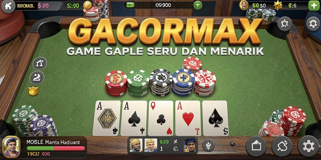 GACORMAX menampilkan gameplay Gaple yang menarik dan interaktif.