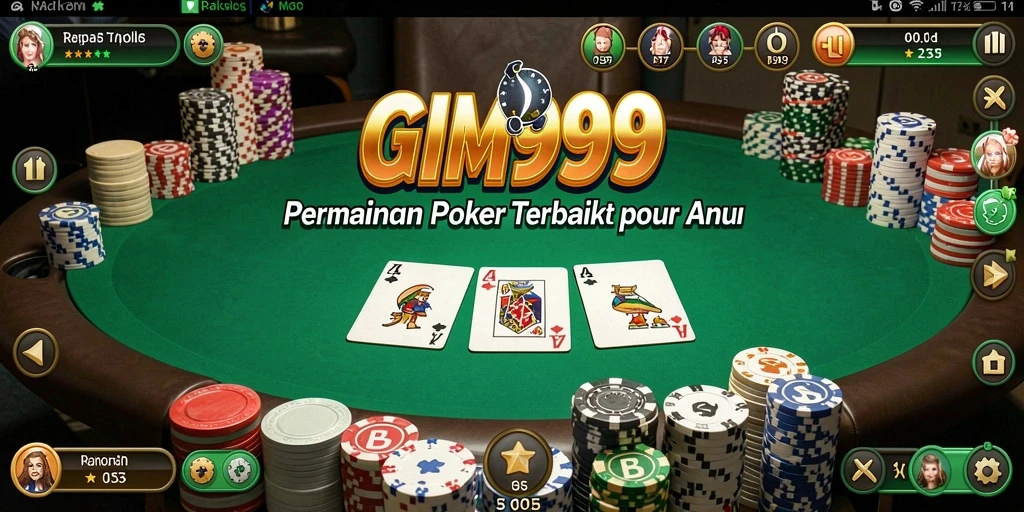 Tampilan gameplay Poker yang menarik dan interaktif.