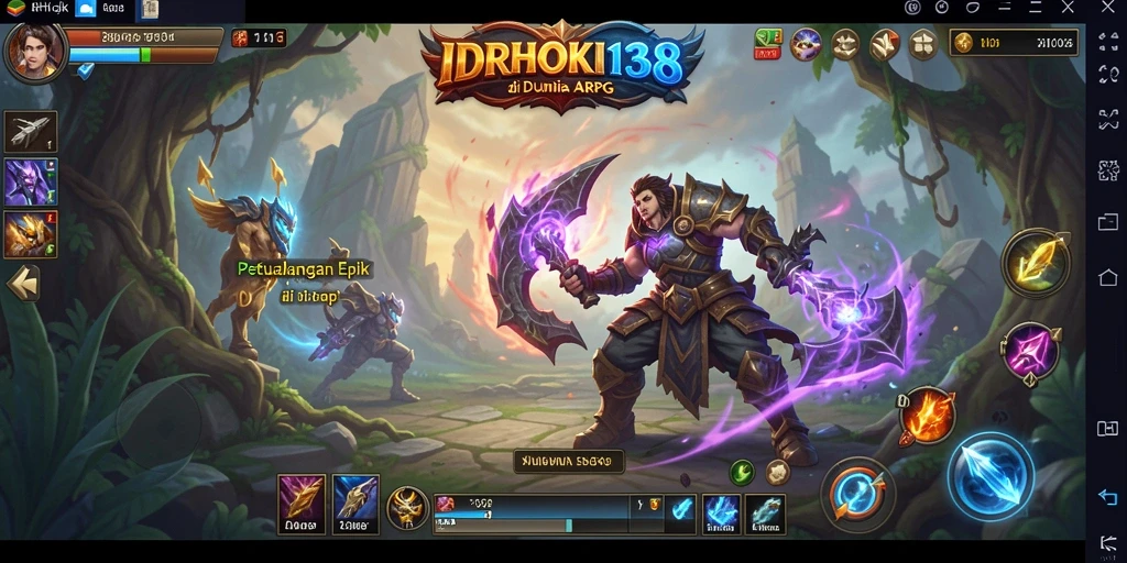 Tampilan gameplay ARPG yang mendebarkan dari IDRHOKI138.