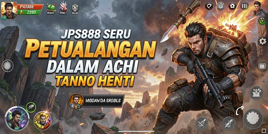 Screenshot gameplay JPS88 menunjukkan pertempuran yang mendebarkan dan grafis memukau.