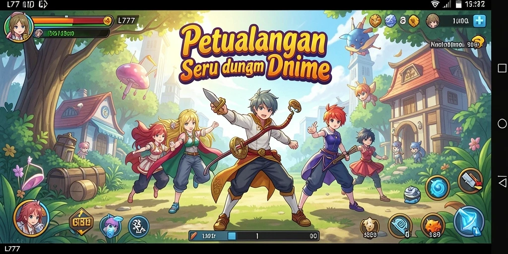 Gameplay menarik dalam L777 dengan karakter Anime yang penuh warna.
