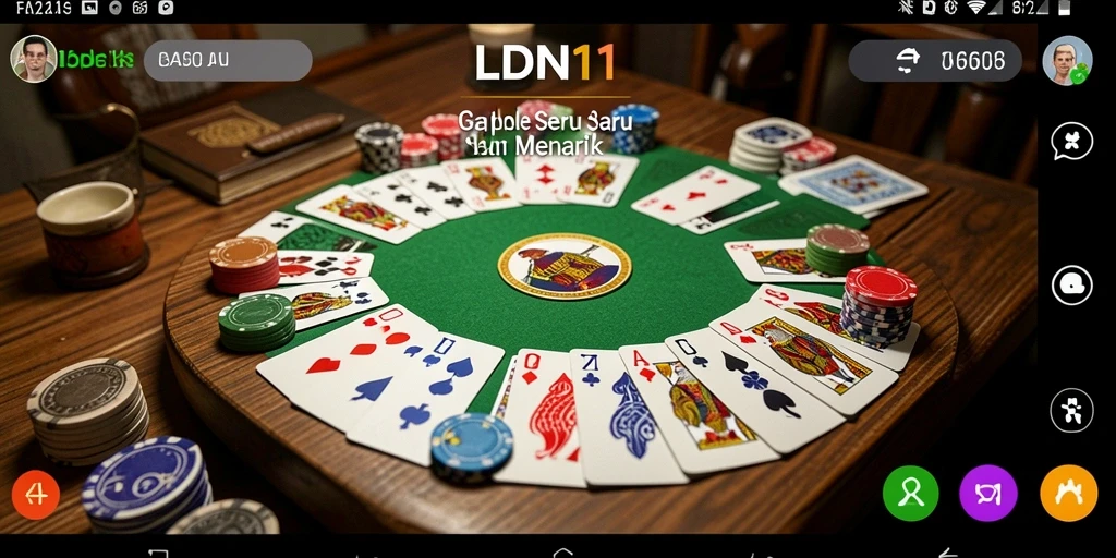 Tampilan seru gameplay Gaple di LDN11 dengan teman-teman.