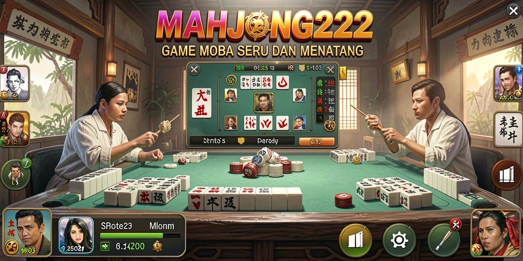 Tampilan screenshot gameplay seru dan kompetitif dari MAHJONG222.