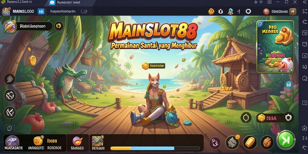 Screenshot menunjukkan gameplay MAINSLOT88 yang penuh warna dan seru.