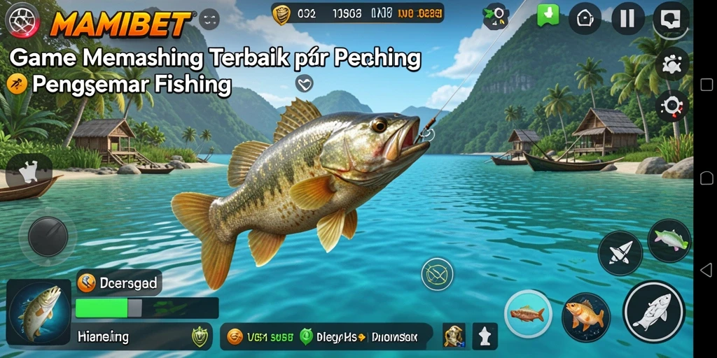 Tampilan gameplay seru dengan grafis memancing yang menakjubkan.