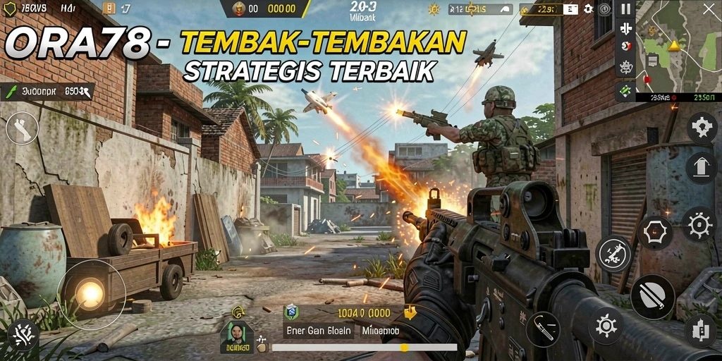Tampilan gameplay seru dengan aksi tembak-menembak yang intens.