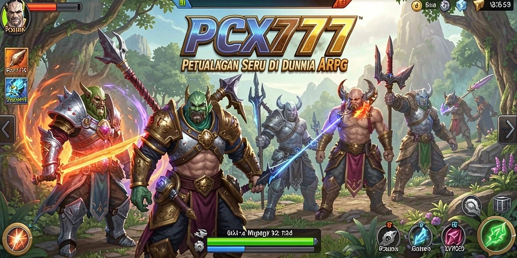 Gambaran gameplay PCX777 dengan grafik ARPG yang memukau.