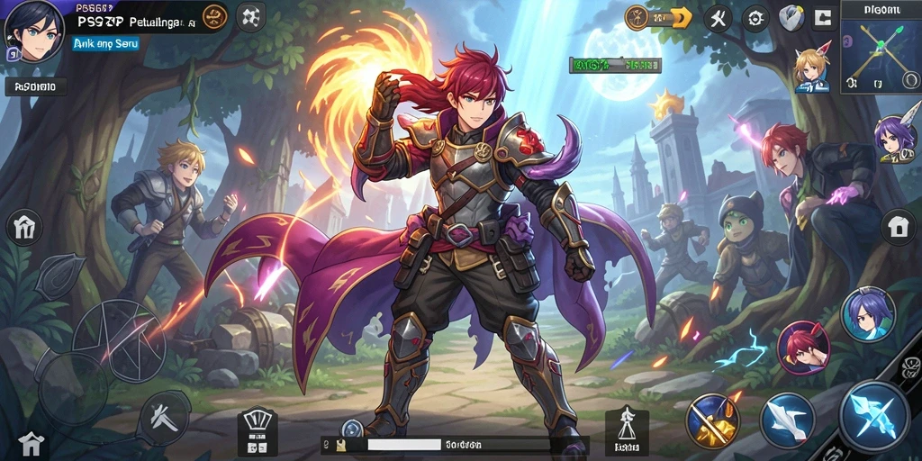 Tampilan gameplay yang menarik dari PSG77 dengan karakter anime yang menawan.