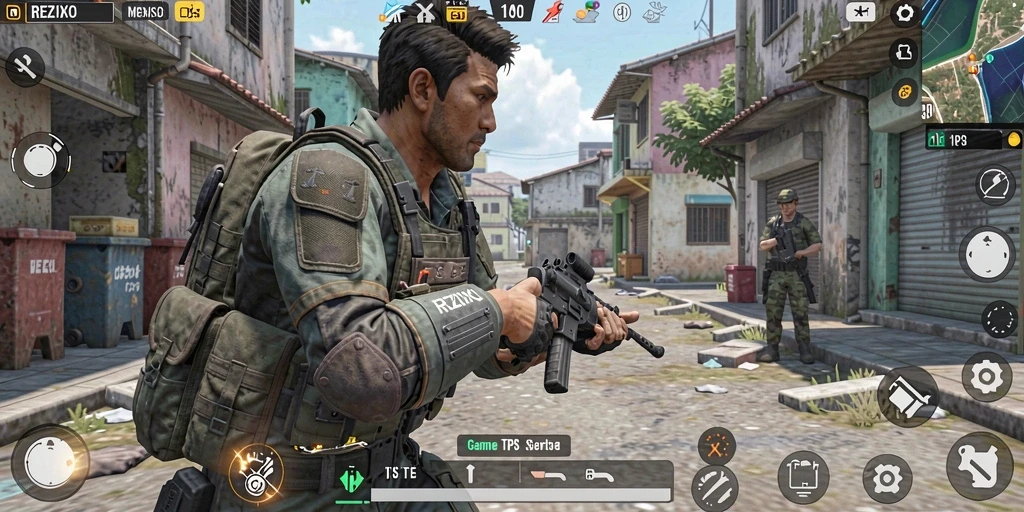Tampilan gameplay seru dan mendebarkan di REZIXO.