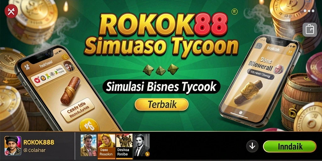 Tampilan screenshot gameplay ROKOK88 yang menggambarkan keseruan bisnis Tycoon.