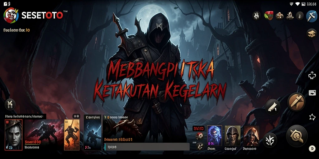 Tampilan gameplay SESETOTO menampilkan suasana horor yang mencekam dan menegangkan.