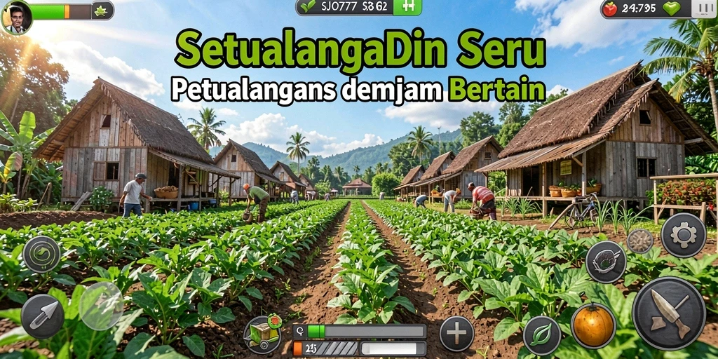 Menampilkan gameplay seru dalam bertani dan mengelola ladang di SJO777.
