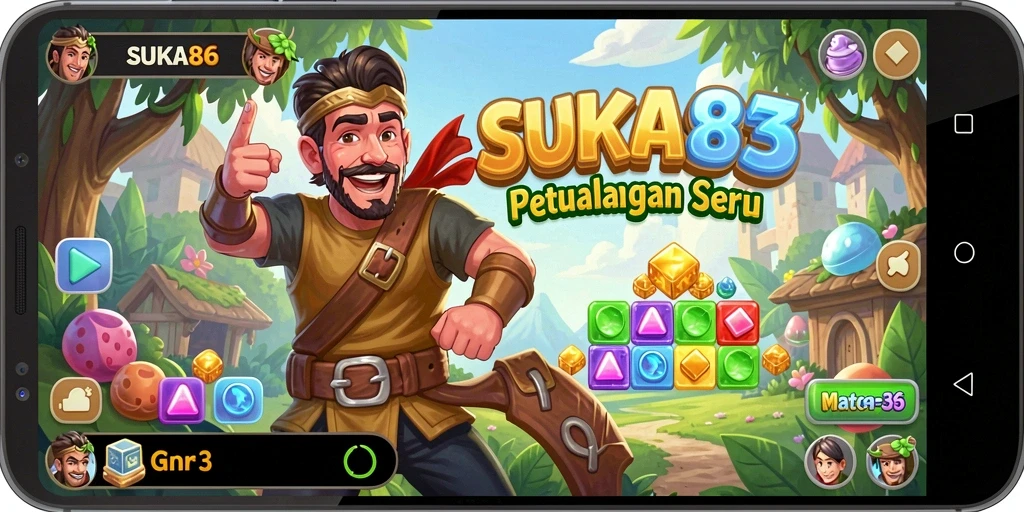 Gameplay menyenangkan dan penuh warna di SUKA86.