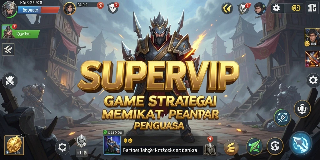 Screenshot dari gameplay <strong>SUPERVIP</strong> menampilkan pertempuran strategis yang mendebarkan.