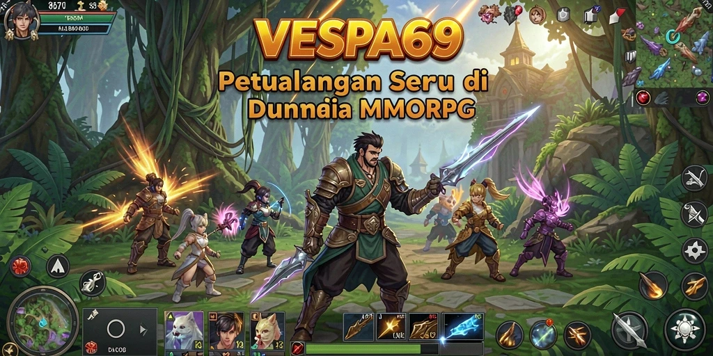 Screenshot utama VESPA69 menampilkan aksi seru dalam gameplay MMORPG.