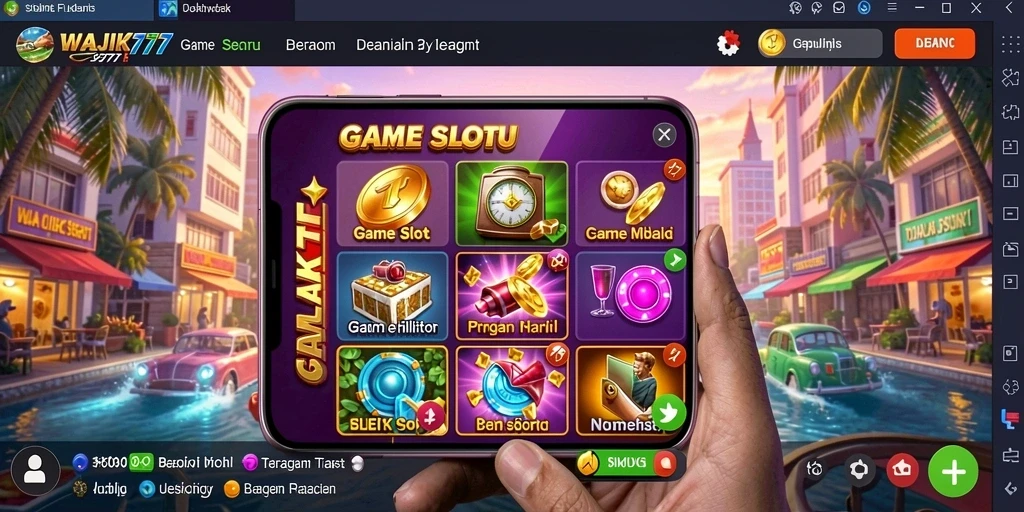 Tampilan menarik dari permainan slot WAJIK777 yang penuh warna.