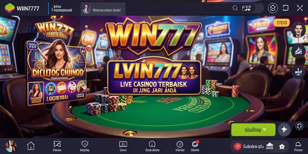 Tampilan gameplay Live Casino yang mendebarkan di WIN777.