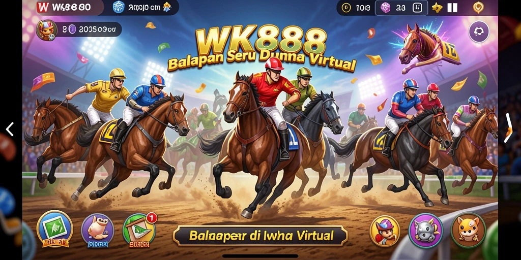 Screenshot gameplay WK888 menampilkan aksi balapan yang mendebarkan.