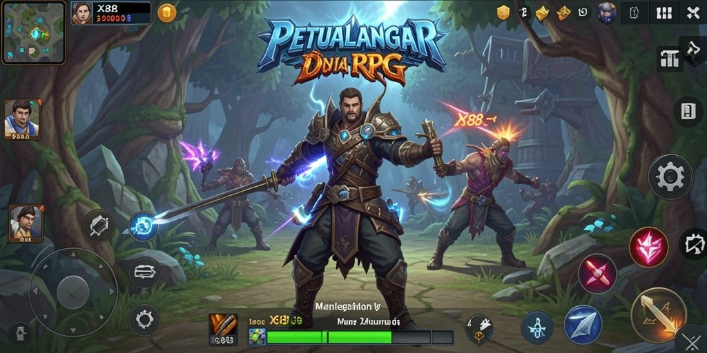 Tampilan gameplay RPG yang mendalam dan spektakuler.